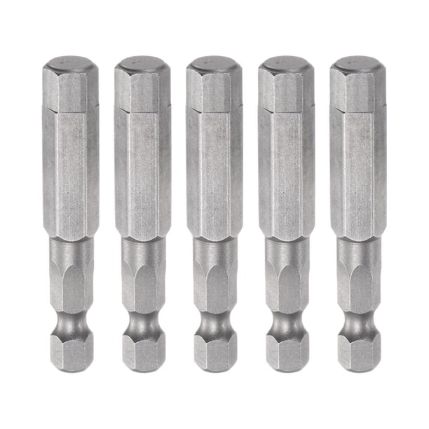 5uds 5/16" Hexagonal Destornillador Taladro SAE 1/4" Hexagonal Vástago 2" Longitud Magnético S2 Acero Potencia Perforación taladros