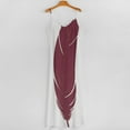 thumbnail image 5 of Garnet And Gold Feather Pattern Sleeveless Dress Loose Women's Dress Dresses Luxury Evening Dresses, 5 of 9