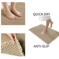 thumbnail image 4 of Bath Mat Waffle, Upgraded Waffle Runner Rug, Waffle Bath Mat, Waffle Knit Bath Mat, Machine Washable Waffle Bath Mat, Waffle Bath Mat Runner (Green,17" x 24" /43 * 61cm), 4 of 7