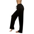 thumbnail image 2 of Just Love Women's Pajama Pants 7019-NVY-XS (Solid Black, Large), 2 of 4