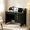 Black, variant on Catrimown Computer Desk, 47.5 in Wood Home Office Desk with Hutch and 4 Drawers, Monitor Stand, Espresso Brown