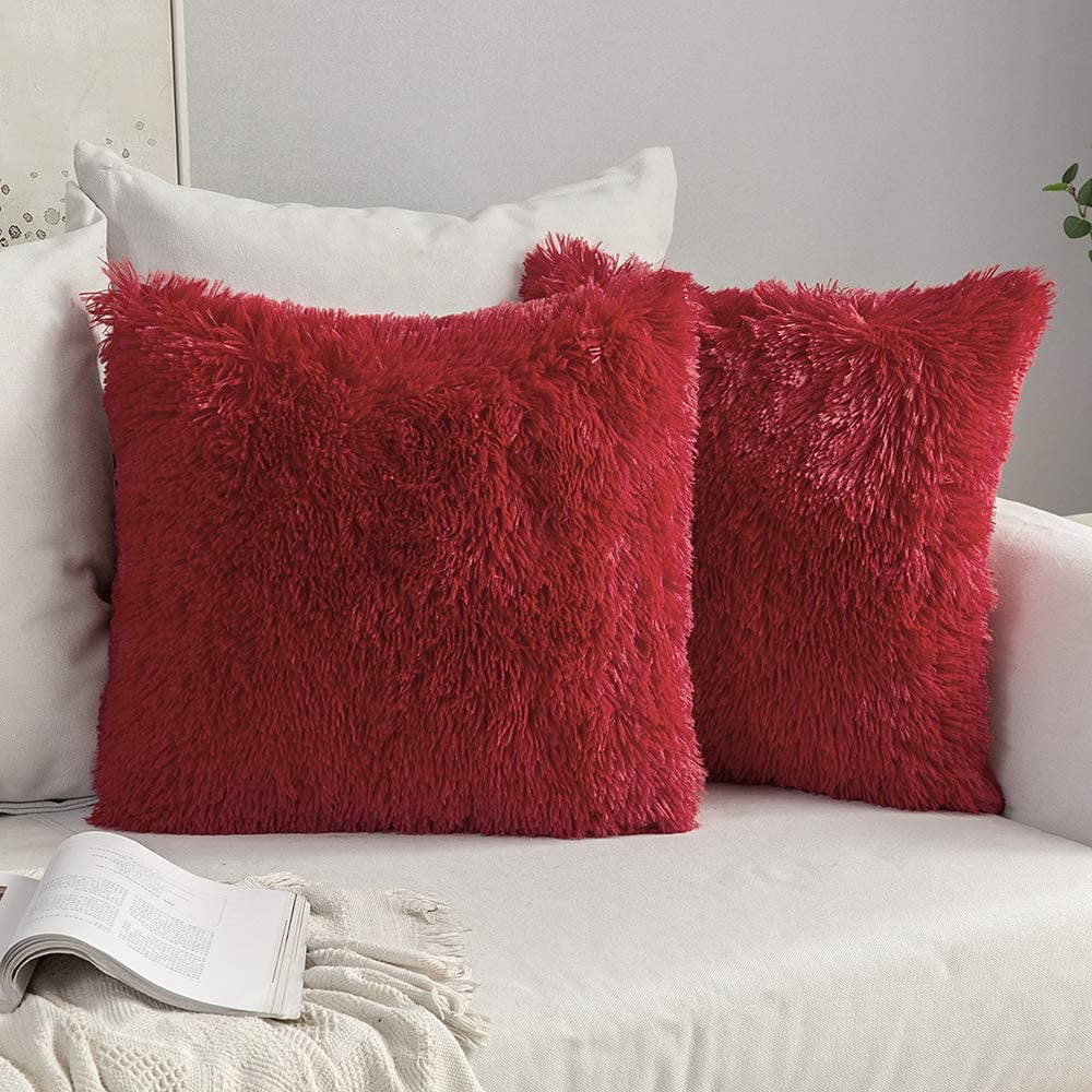 Throw Pillow Covers Red Wine Decorative Cushion Case Sofa Bedroom Car Decorative
