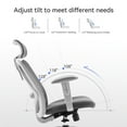 thumbnail image 4 of SIHOO M18 Office Chair, Mesh Computer Ergonomic Chair with Adjustable Lumbar Support, High Back Chair for Big and Tall, Gray, 4 of 9