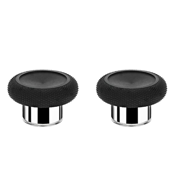 QXWPBV Magnetic Replacement Thumbsticks for Xbox Elite Series 2 Controller, Short Concave, Model 1797, Black and Silver, 2 Pack