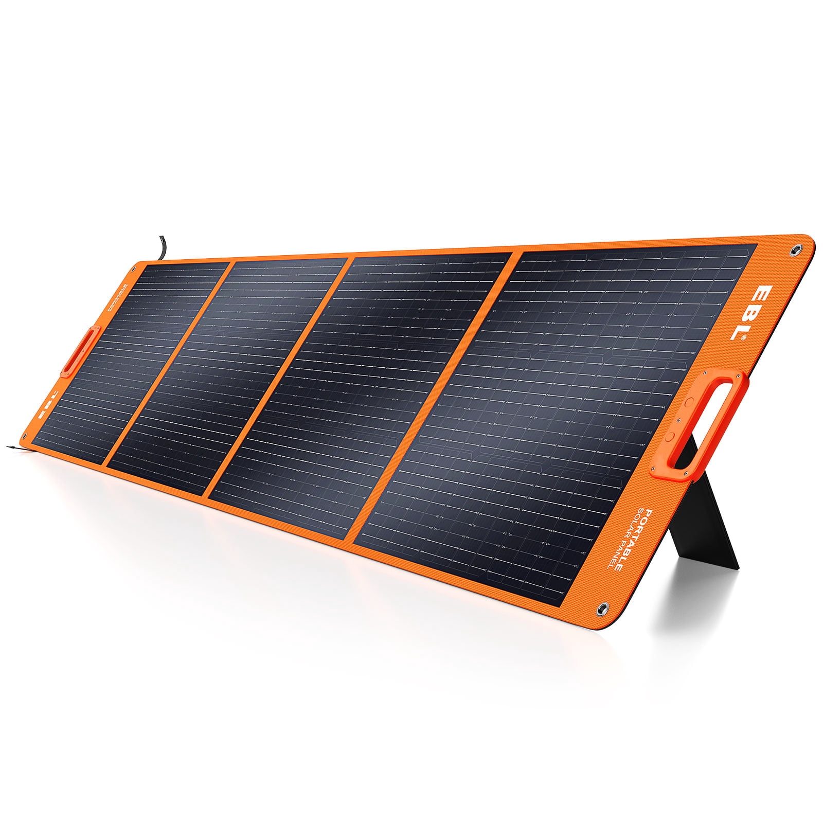 EBL 200 Watt Portable Solar Panel for Power Station, Foldable Solar Charger with MC-4 Output,QC3.0 USB-C&USB-A Ports 23.5% High Efficiency IP67 Waterproof 4 Kickstands for Camping RV Blackout