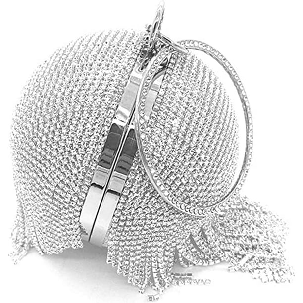 Cage sphere deals clutch bag silver
