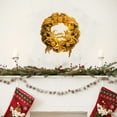 thumbnail image 5 of Neoyler Christmas Wreath with Led Lights for Door and Living Room Decor Modern Design with Gold Ornaments and Warm White Suit for Festive Fireplace and Window Display 15.7in Gold, 5 of 5