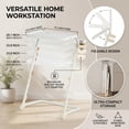 thumbnail image 4 of Homy Casa Adjustable TV Tray Table with Wheels and Cup Holder, Folding Laptop Desk with 4 Height Settings & 3 Tilt Angles for Couch, Bed, Sofa, 4 of 8