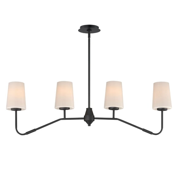 12697WTBK Maxim Lighting Durham - 4 Light Linear Pendant-12.25 Inch Tall and 4.75 Inch Wide-Black Finish
