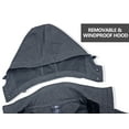 thumbnail image 5 of Little Donkey Andy Men's Softshell Jacket Ski Jacket with Removable Hood, Fleece Lined and Water Repellent Black Heather Size XXXL, 5 of 7