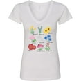 thumbnail image 3 of Inktastic Italian Wild Flower Chart Women's V-Neck T-Shirt, 3 of 5