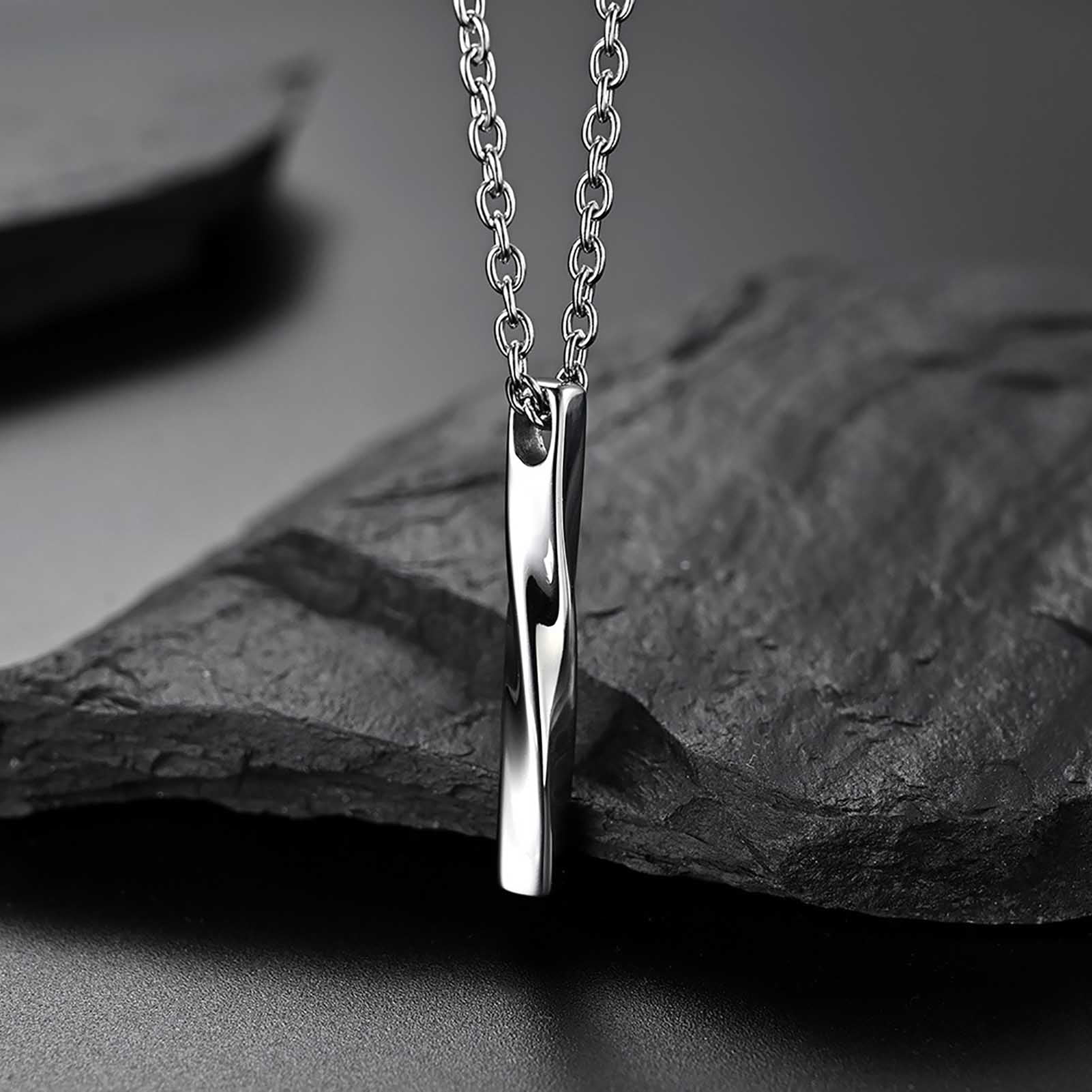 Collier Pendentif Bois Spirale Surfer, Chaîne Réglable - Neuf Sans Emballage