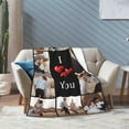 thumbnail image 4 of Personalised Photo Blanket Customized Blanket Picture Blanket Personalised for Kids Adults Birthday Anniversary Wedding Valentines Christmas Personalized Gifts 10 Photos 4 Size, 4 of 6