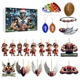 thumbnail image 1 of Calendario de Adviento de Rugby Navidad Juguetes navideños Cuenta atrás 24 días de Adviento Set Celebra el calendario de Adviento (colgante acrílico 2D) C, 1 of 6