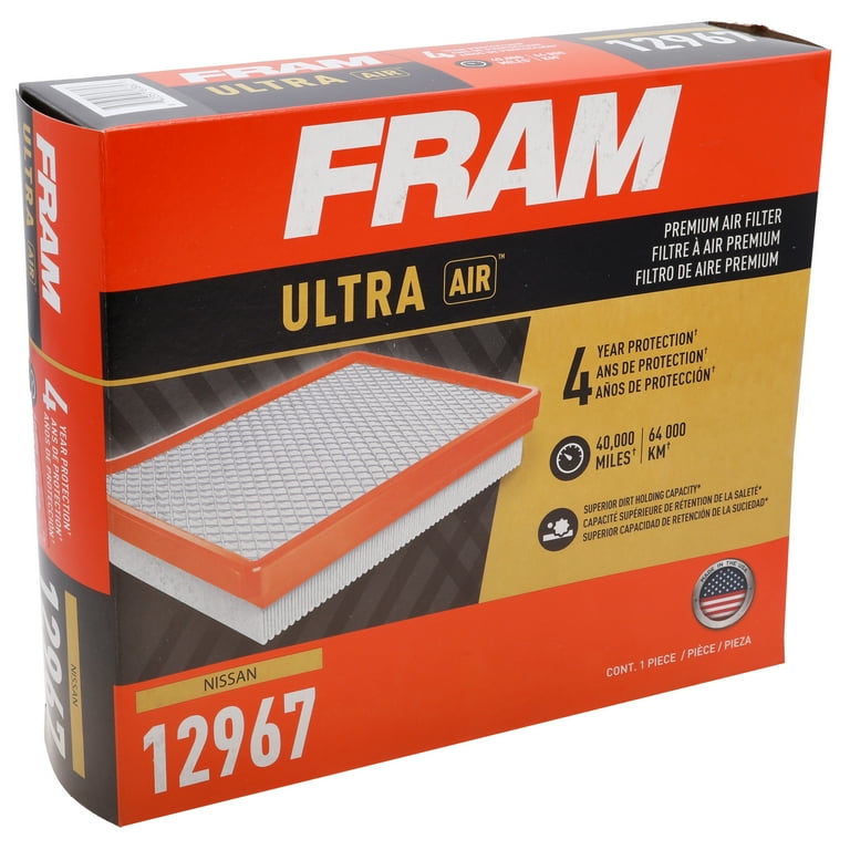 FRAM Ultra Air Premium Engine Air Filter, XGA12967, Fits Select Nissan And Mitsubishi Vehicles