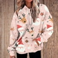 thumbnail image 4 of Womens Christmas Graphic Hoodies Plus Size Hoodies with Pocket Loose Buttoned Long Sleeve Sweatshirt Tops, 4 of 7