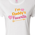 thumbnail image 4 of Inktastic I'm Daddy's Favorite with Arrow and Hearts in Pink Women's T-Shirt, 4 of 5