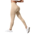 thumbnail image 2 of Domuza Celsior Anti Cellulite Compression 3D Leggings Women Butt Lifting High Waisted with Resistance Workout Yoga Pants Beige L, 2 of 5