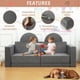 thumbnail image 5 of 8-piece modular para niños' play couch: convertible para niños pequeños sofa para playroom y nursery, foam muebles con removable cover, dark gris, 5 of 8