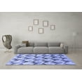thumbnail image 3 of Ahgly Company Machine Washable Indoor Rectangle Oriental Blue Industrial Area Rugs, 2' x 5', 3 of 4