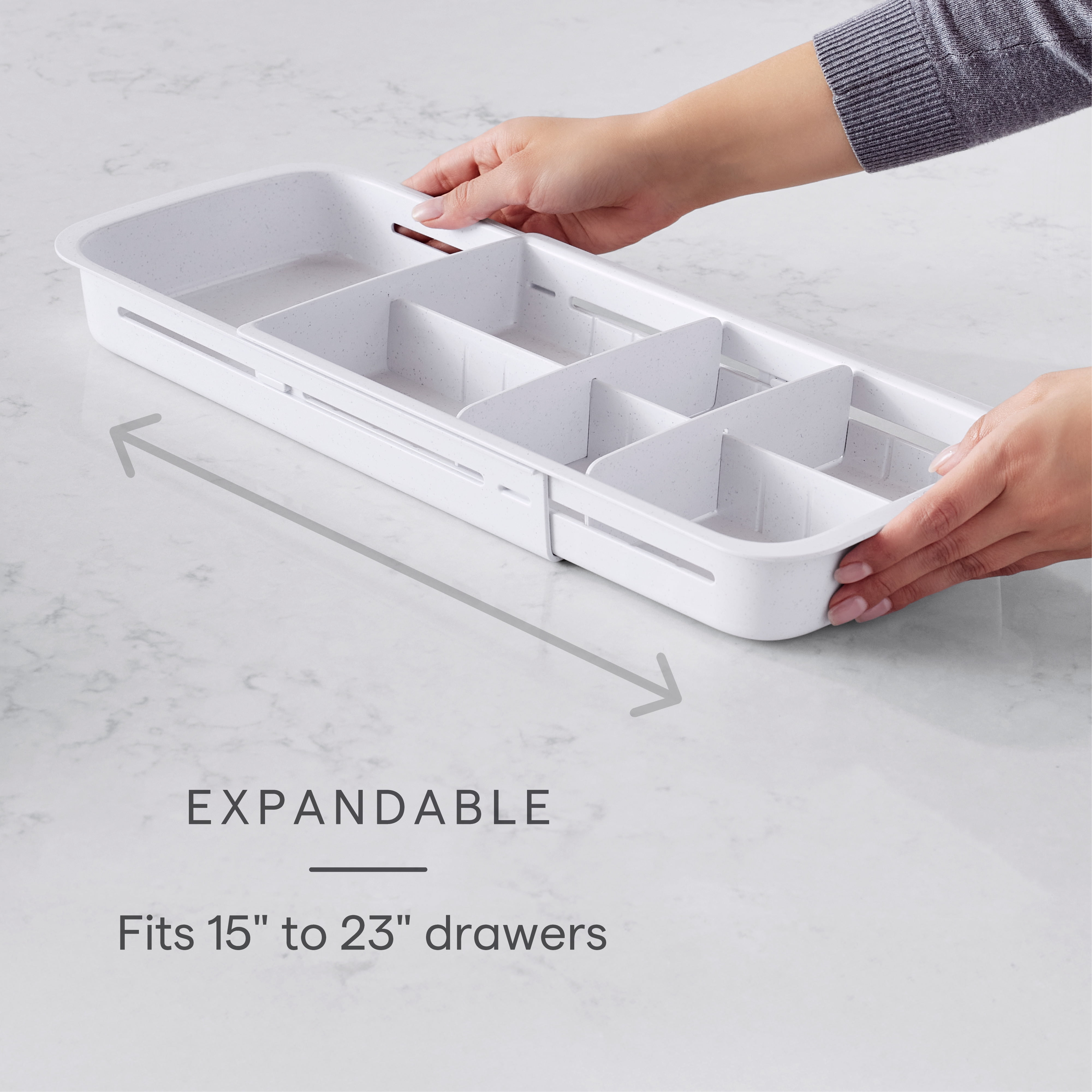 YouCopia DrawerFit Sliding Drawer Tray with Adjustable Dividers, Expandable Organizer