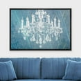 thumbnail image 2 of wall26 Framed Canvas Print Wall Art Blue Past Paint White Crystal Chandelier Decorative Lights Digital Art Realism Contemporary Chic Relax/Calm for Living Room, Bedroom, Office - 16"x24" Bl, 2 of 5