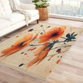 thumbnail image 2 of Poppy Floral Area Rug 5x7, Vintage Botanical Rugs for Living Room, Flower Carpet, Soft Non Slip Machine Washable Fluffy Easy Clean, for Bedroom Dining Room Floor Home Decor Rug Xsu&-243, 2 of 7