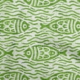 thumbnail image 1 of oneOone Polyester Spandex Green Fabric Asian Block Fish Sewing Craft Projects Fabric Prints By Yard 56 Inch Wide, 1 of 4