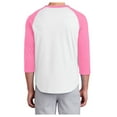 thumbnail image 2 of Yellow Rooster Men's Colorblock Raglan Jersey White/ Bright Pink 2XL, 2 of 6