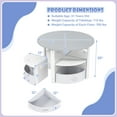 thumbnail image 3 of Costway 5 Piece Kids Play Table and Chairs Set Round Nesting Table Toddler Furniture Gray, 3 of 10