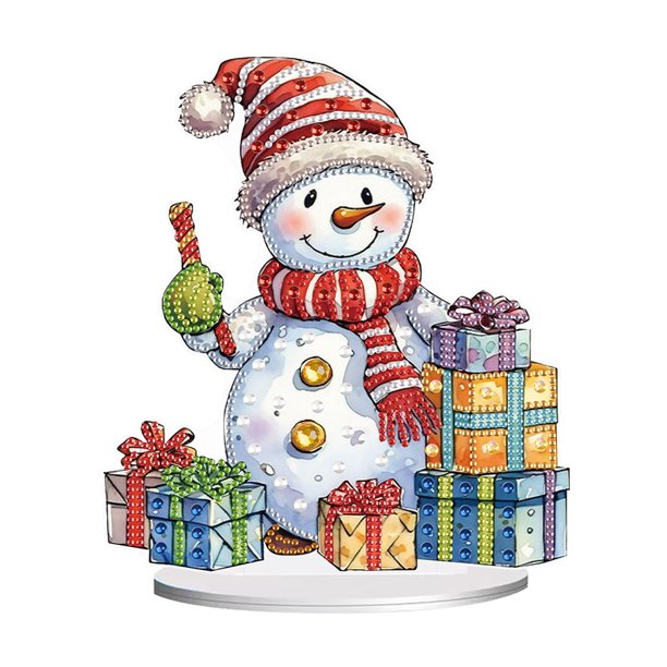 Adornos de diamantes con Puntos Muñeco de Nieve Decorativo JShteea Serie Navideña