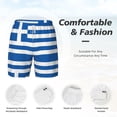 thumbnail image 3 of Men's 2 in 1 Swim Trunks with Compression Liner Greek Flag Quick Dry Beach Shorts, 3 of 6