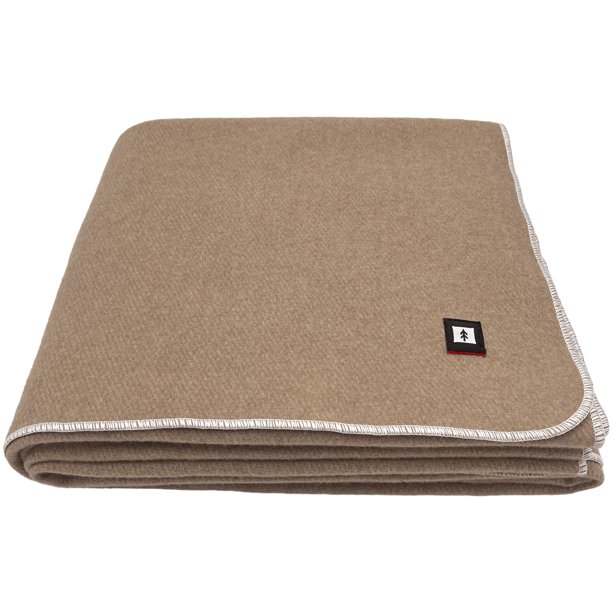 EKTOS 100 Wool Blanket, 90" x 66", Warmest Blanket, Military Blanket