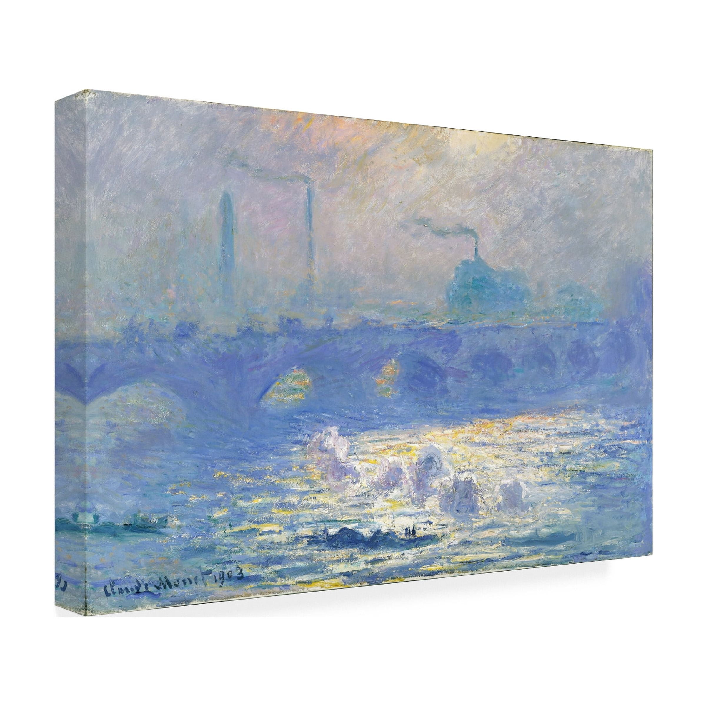 Monet 'Waterloo Bridge' Canvas Art