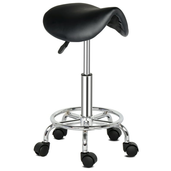 Ktaxon Saddle Stool Rolling Chair for Medical Massage Kitchen Spa Drafting, Adjustable Hydraulic Salon Stool