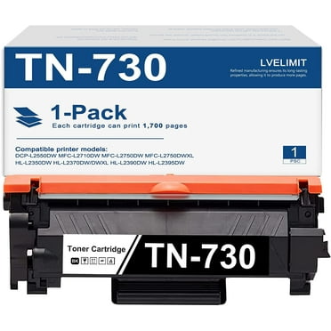 TN730 TN-730 Compatible Toner Cartridge Replacement for Brother TN 730 TN-730 Toner to use with HL-L2350DW HL-L2395DW HL-L2390DW HL-L2370DW MFC-L2750DW MFC-L2710DW DCP-L2550DW Printer - 1 Pack Black