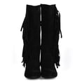 thumbnail image 4 of Liliana DA80 Women Knee High Calf Vertical Fringe Western Flat Riding Boot, 4 of 5