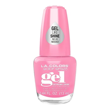 L.A. COLORS Gel-Like Shine Nail Polish, Cupid, Pink, 0.44 fl oz