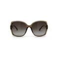 thumbnail image 2 of Womens Polarized Ribbon Jewel Hinge Butterfly TR90 Plastic Sunglasses Beige Brown, 2 of 4