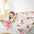 thumbnail image 4 of Manfei Red Rose Floral King Size Comforter Sets,Romantic Flower Bedding Comforter Set,Rustic Farmhouse Cabin Bedding Set For Girl Teens,Ultra Soft Home Decor,3pcs, 4 of 8