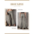 thumbnail image 3 of HOTAPEI Womens Flare Jeans Elastic Waist Bell Bottom Raw Hem Denim Pants Destroyed Jeans, 3 of 5