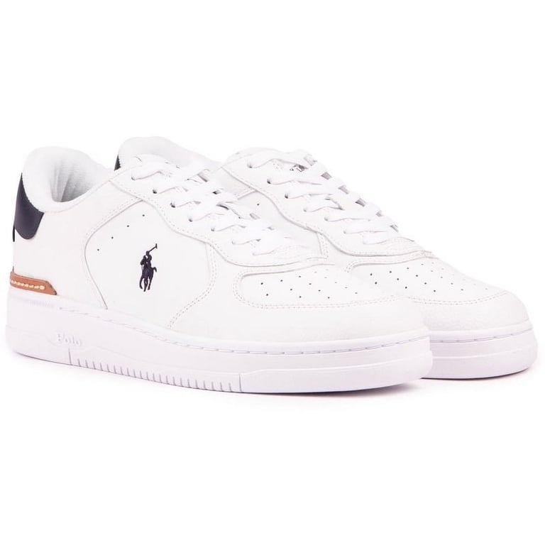 Polo Ralph Lauren Court Sport Sneaker Men\'s 10 White Lace-Up Shoes ZPO3971 Polo Ralph Lauren Court Sport Sneaker Men main image 4