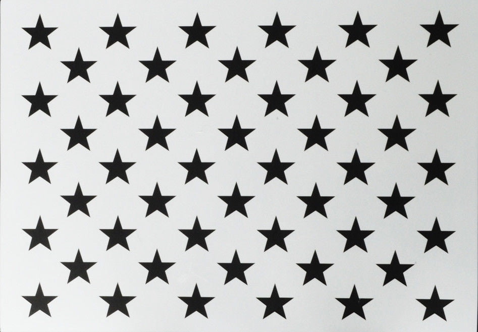 1 STAR 50 STARS STENCIL PATRIOTIC AMERICAN FLAG PAINT TEMPLATE ART NEW  9x11