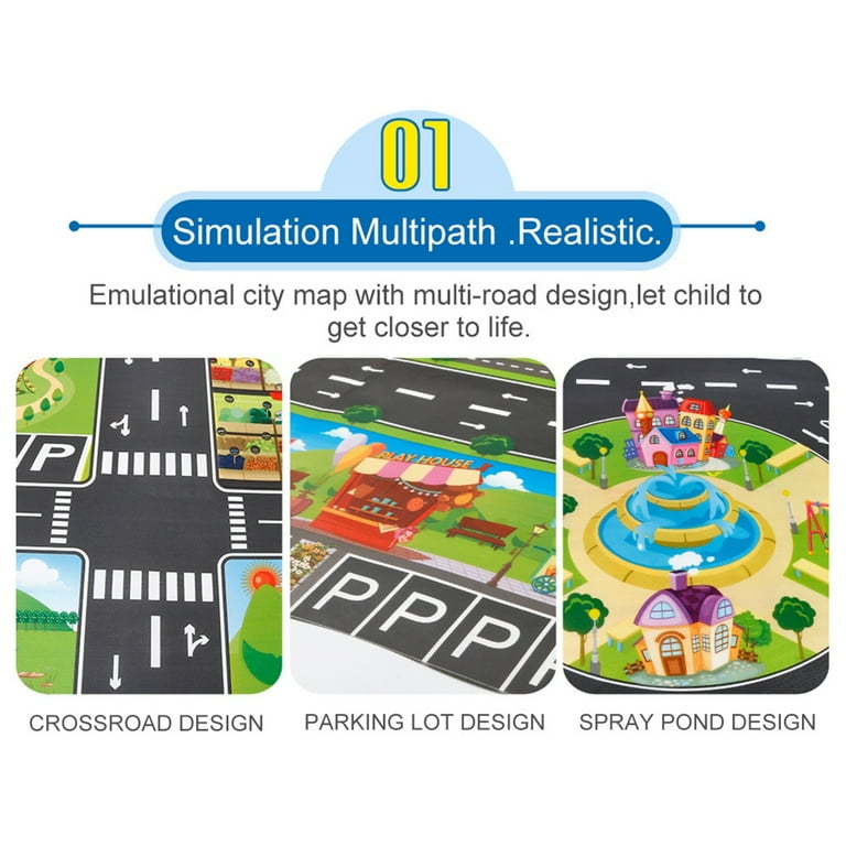 toddler-s-playmat-set-kids-rug-toy-car-city-map-street-carpet-mat-floor-activity-size-51-39-inches-walmart-com for Free Printable Printable Road Map For Toy Cars Toddler's Playmat Set - Kids Rug Toy Car City Map, Street Carpet Mat, Floor Activity, Size 51*39 Inches - Walmart.com for Free Printable Printable Road Map For Toy Cars