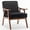 Black-Velvet, variant on PORKISS Accent Chair, Mid-Century Modern Velvet Fabric Arm Chair with Wood Frame, Upholstered Armchair Comfort Reading Chair Lounge Chair for Living Room Bedroom Sunroom, Black