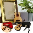 thumbnail image 2 of Musical Instrument Home Decoration Mini Wooden Delicate Guitar Musical Instrument Ornaments Practical Fashion Decorate Mode Large Ornament Christmas Hanging Ornament Ornament Set with Topper Health, 2 of 4