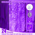 thumbnail image 2 of Cadena de luces SINAMER 600 LED moradas, 6 x 3 m, 8 modos, 2 of 6