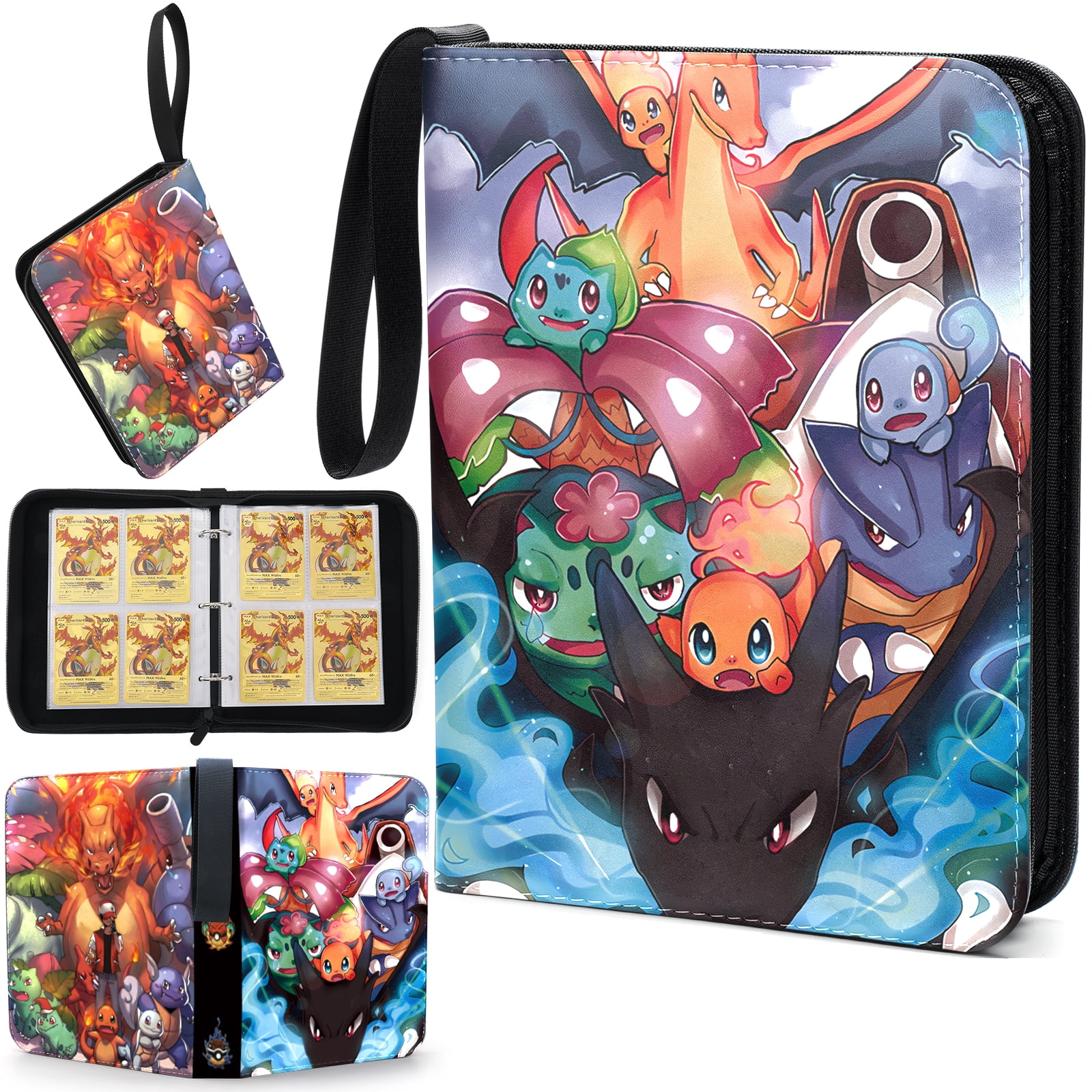 Trading Card Binder for Pokemon, Card Book Holder with 4Pocket for TCG