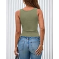 thumbnail image 6 of FreshPretty Spring Tops for Women Summer Scoop Neck Ribbed Henley Button Sleeveless Casual Basic Tank Top Clothes Outfits, 6 of 9
