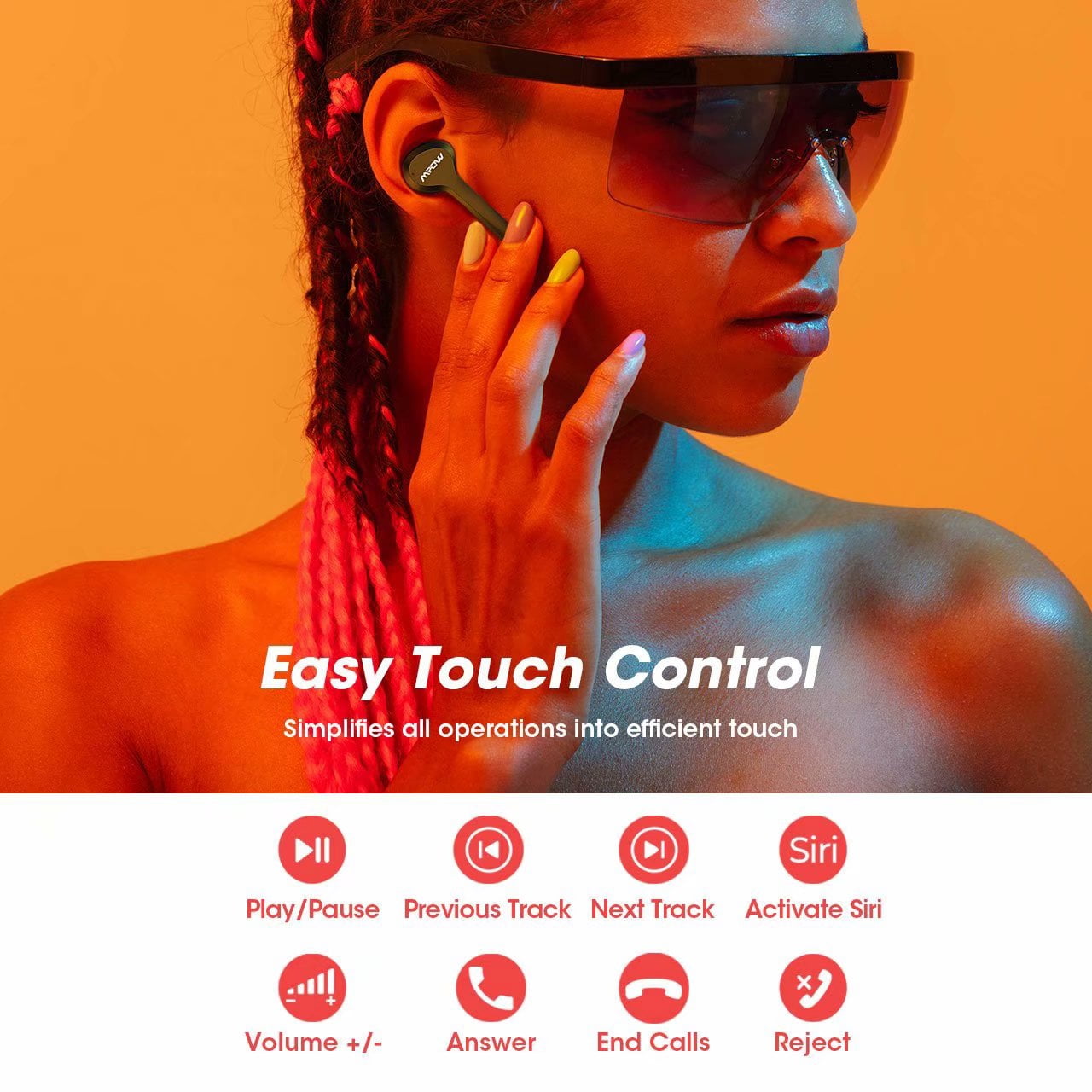 MPOW M9 TWS Earbuds IPX7 Waterproof Bluetooth 5.0 Headphonesw/ 200 hours  Standby and Bass With Charging Case, Wireless Earphones w/ 30 Hours  Playtime, In-ear Mini Headset w/ Microphones | Walmart Canada